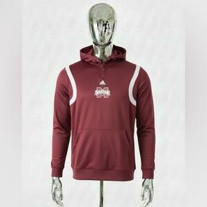 Adidas: Mississippi State University Bulldogs Maroon Long Sleeve Hoodie (Medium)